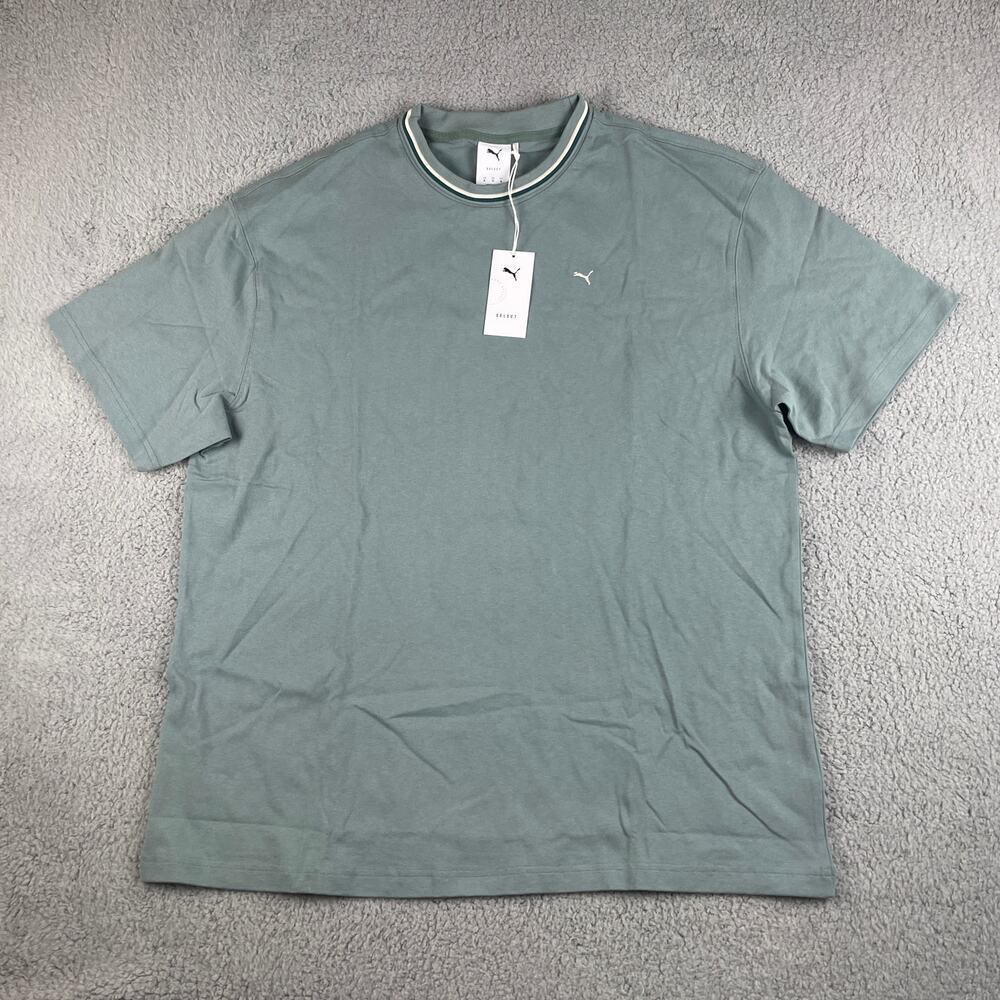 Puma Men's X-Large Green Cotton Elastane Palais Artisan Short Sleeve T-Shirt